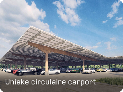 Unieke circulaire carport